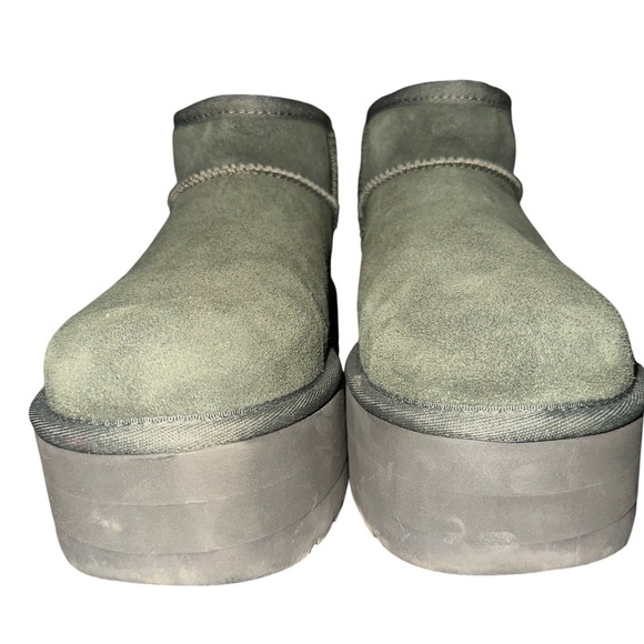 UGG CLASSIC ULTRA MINI PLATFORM FOREST NIGHT WOMENS Size 7 - Picture 6 of 8